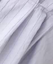 K2BHD36049 a.v.v(アー・ヴェ・ヴェ) ストライプペプラムクロップドシャツ ライトブルー