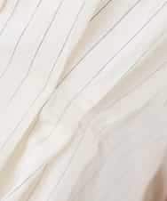 K2BHD36049 a.v.v(アー・ヴェ・ヴェ) ストライプペプラムクロップドシャツ ライトブルー