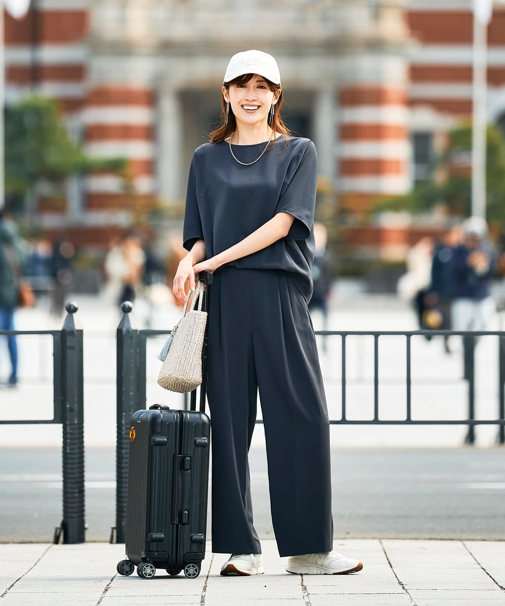 K2BHD37049 a.v.v(アー・ヴェ・ヴェ) ドルマンTブラウス【セットアップ対応】 グレージュ