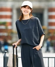 K2BHD37049 a.v.v(アー・ヴェ・ヴェ) ドルマンTブラウス【セットアップ対応】 ダークグレー