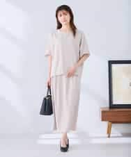 K2BHD37049 a.v.v(アー・ヴェ・ヴェ) ドルマンTブラウス【セットアップ対応】 グレージュ