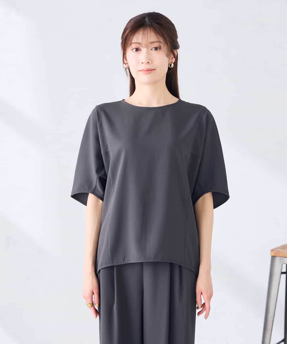 K2BHD37049 a.v.v(アー・ヴェ・ヴェ) ドルマンTブラウス【セットアップ対応】 グレージュ