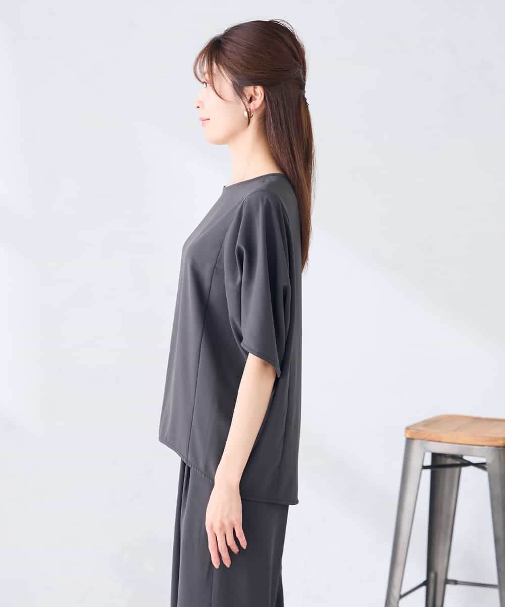 K2BHD37049 a.v.v(アー・ヴェ・ヴェ) ドルマンTブラウス【セットアップ対応】 グレージュ