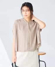 K2BHD40044 a.v.v(アー・ヴェ・ヴェ) Vネックギャザーブラウス アイボリー