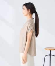 K2BHD40044 a.v.v(アー・ヴェ・ヴェ) Vネックギャザーブラウス アイボリー