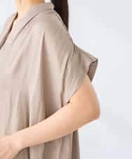 K2BHD40044 a.v.v(アー・ヴェ・ヴェ) Vネックギャザーブラウス アイボリー