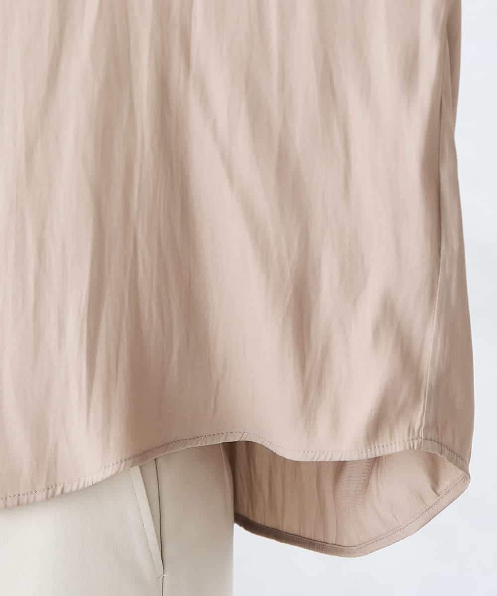 K2BHD40044 a.v.v(アー・ヴェ・ヴェ) Vネックギャザーブラウス アイボリー