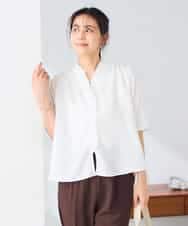 K2BHD42049 a.v.v(アー・ヴェ・ヴェ) フリルネックブラウス ホワイト