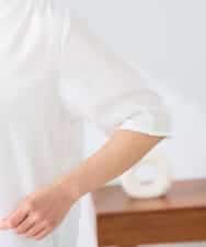 K2BHD42049 a.v.v(アー・ヴェ・ヴェ) フリルネックブラウス ホワイト