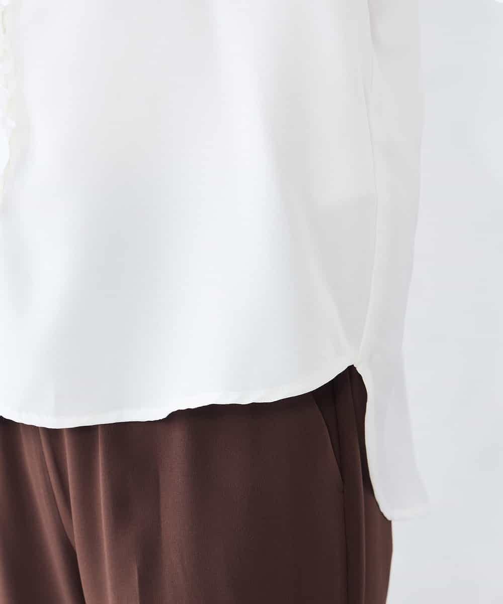 K2BHD42049 a.v.v(アー・ヴェ・ヴェ) フリルネックブラウス ホワイト