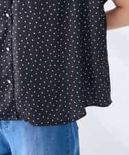 K2BHD43049 a.v.v(アー・ヴェ・ヴェ) Vネックプリントギャザーブラウス ピンク幾何柄