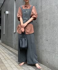 K2BHS44044 a.v.v(アー・ヴェ・ヴェ) 【UVカット/接触冷感】セミシアータックスリーブオーバーシャツ ダークグレー