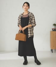K2BJA05049 a.v.v(アー・ヴェ・ヴェ) オンブレーチェックシャツ ブラック
