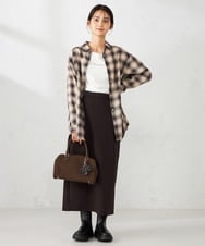 K2BJA05049 a.v.v(アー・ヴェ・ヴェ) オンブレーチェックシャツ ブラック