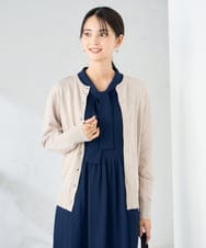 K2CAD40049 a.v.v(アー・ヴェ・ヴェ) 【洗える】クルーネック美ラクるカーディガン レッド