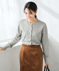 K2CAD40049 a.v.v(アー・ヴェ・ヴェ) 【洗える】クルーネック美ラクるカーディガン レッド