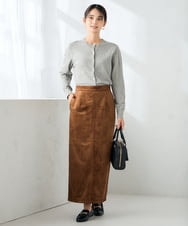 K2CAD40049 a.v.v(アー・ヴェ・ヴェ) 【洗える】クルーネック美ラクるカーディガン レッド