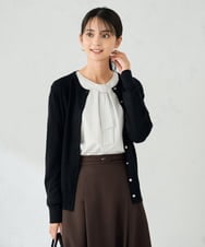 K2CAD40049 a.v.v(アー・ヴェ・ヴェ) 【洗える】クルーネック美ラクるカーディガン レッド