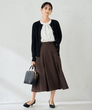 K2CAD40049 a.v.v(アー・ヴェ・ヴェ) 【洗える】クルーネック美ラクるカーディガン レッド