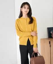 K2CAD40049 a.v.v(アー・ヴェ・ヴェ) 【洗える】クルーネック美ラクるカーディガン レッド