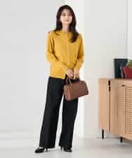 K2CAD40049 a.v.v(アー・ヴェ・ヴェ) 【洗える】クルーネック美ラクるカーディガン レッド