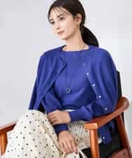 K2CAD40049 a.v.v(アー・ヴェ・ヴェ) 【洗える】クルーネック美ラクるカーディガン レッド