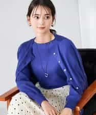 K2CAD40049 a.v.v(アー・ヴェ・ヴェ) 【洗える】クルーネック美ラクるカーディガン レッド