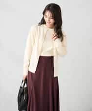 K2CAD40049 a.v.v(アー・ヴェ・ヴェ) 【洗える】クルーネック美ラクるカーディガン レッド