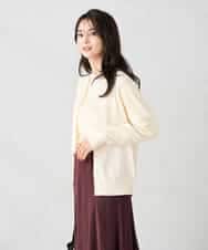 K2CAD40049 a.v.v(アー・ヴェ・ヴェ) 【洗える】クルーネック美ラクるカーディガン レッド