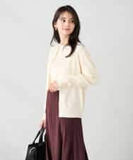 K2CAD40049 a.v.v(アー・ヴェ・ヴェ) 【洗える】クルーネック美ラクるカーディガン レッド