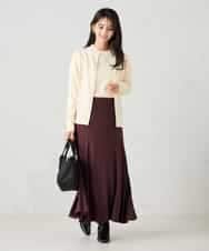 K2CAD40049 a.v.v(アー・ヴェ・ヴェ) 【洗える】クルーネック美ラクるカーディガン レッド