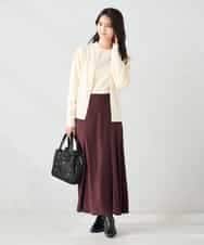 K2CAD40049 a.v.v(アー・ヴェ・ヴェ) 【洗える】クルーネック美ラクるカーディガン レッド