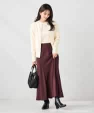 K2CAD40049 a.v.v(アー・ヴェ・ヴェ) 【洗える】クルーネック美ラクるカーディガン レッド