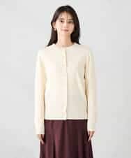 K2CAD40049 a.v.v(アー・ヴェ・ヴェ) 【洗える】クルーネック美ラクるカーディガン レッド