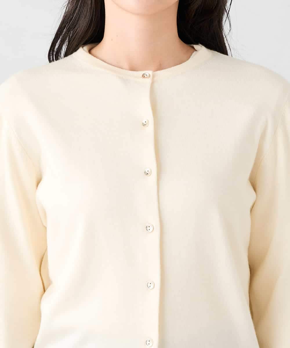 K2CAD40049 a.v.v(アー・ヴェ・ヴェ) 【洗える】クルーネック美ラクるカーディガン レッド