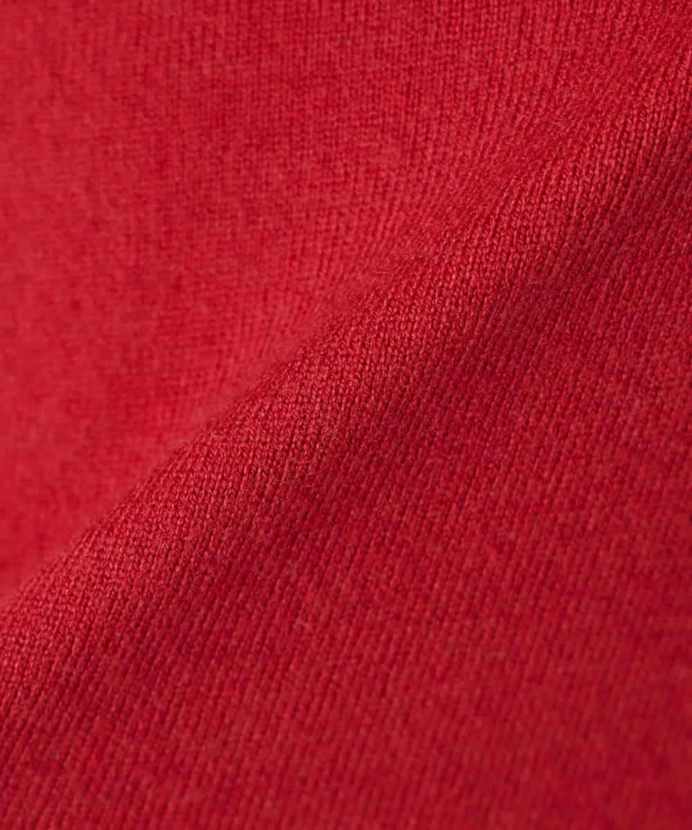 K2CAD40049 a.v.v(アー・ヴェ・ヴェ) 【洗える】クルーネック美ラクるカーディガン レッド