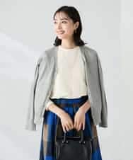 K2CAD41049 a.v.v(アー・ヴェ・ヴェ) 【洗える】Vネック美ラクるカーディガン レッド