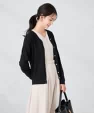 K2CAD41049 a.v.v(アー・ヴェ・ヴェ) 【洗える】Vネック美ラクるカーディガン レッド