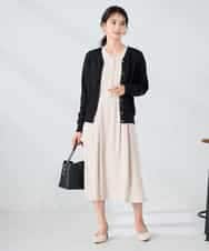 K2CAD41049 a.v.v(アー・ヴェ・ヴェ) 【洗える】Vネック美ラクるカーディガン レッド