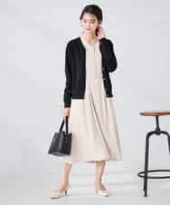 K2CAD41049 a.v.v(アー・ヴェ・ヴェ) 【洗える】Vネック美ラクるカーディガン レッド