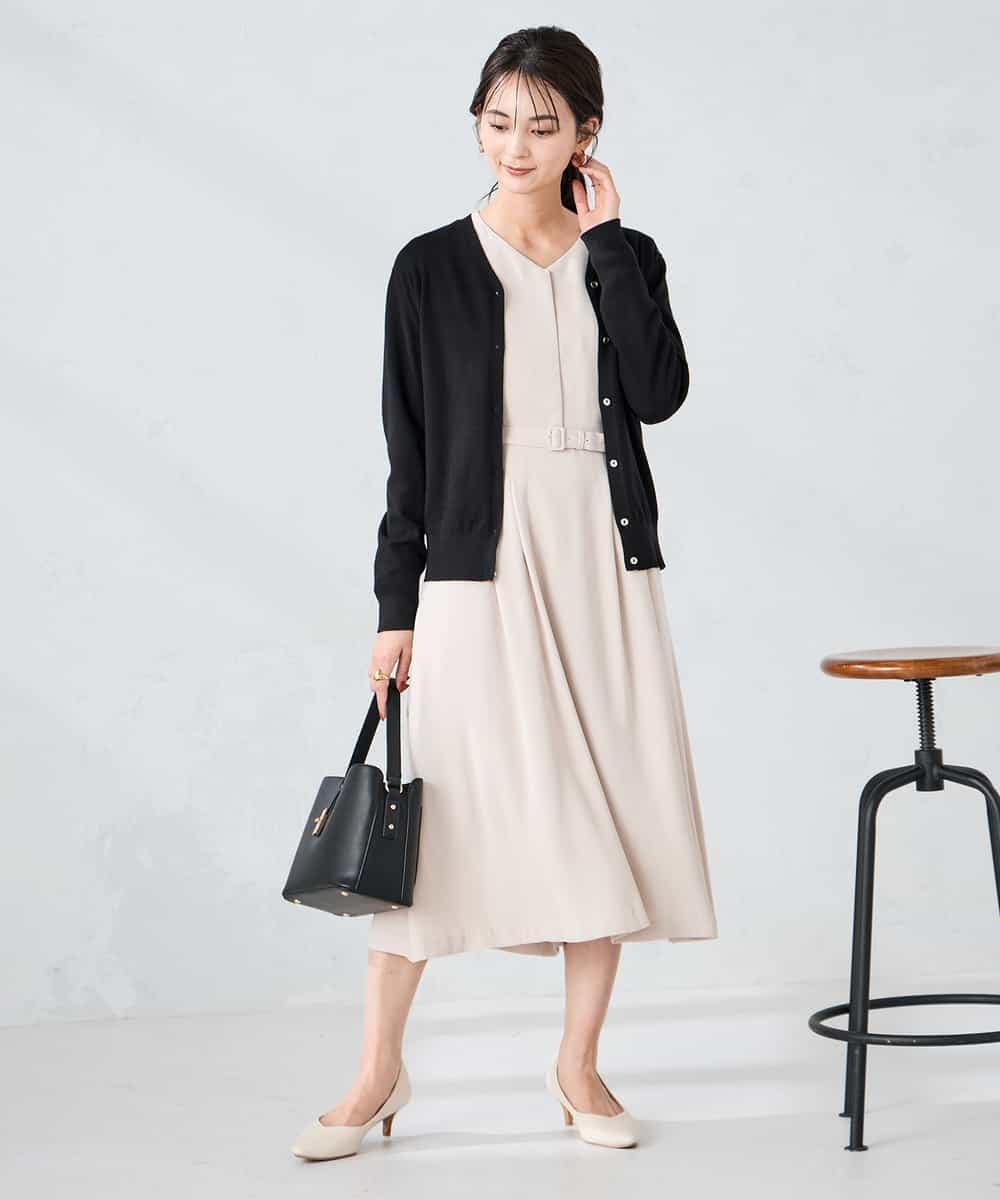 K2CAD41049 a.v.v(アー・ヴェ・ヴェ) 【洗える】Vネック美ラクるカーディガン レッド