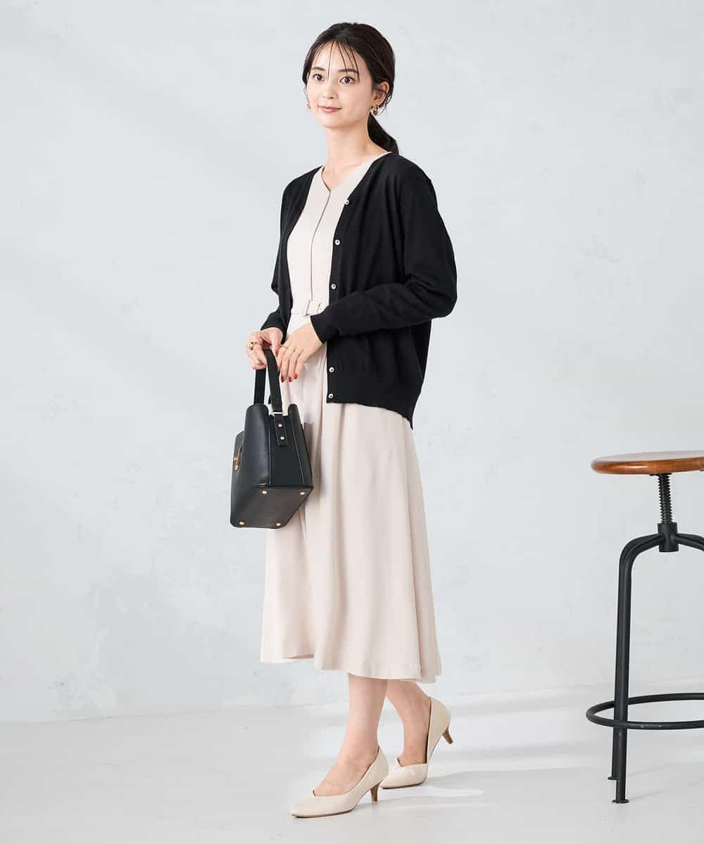 K2CAD41049 a.v.v(アー・ヴェ・ヴェ) 【洗える】Vネック美ラクるカーディガン レッド