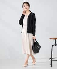 K2CAD41049 a.v.v(アー・ヴェ・ヴェ) 【洗える】Vネック美ラクるカーディガン レッド