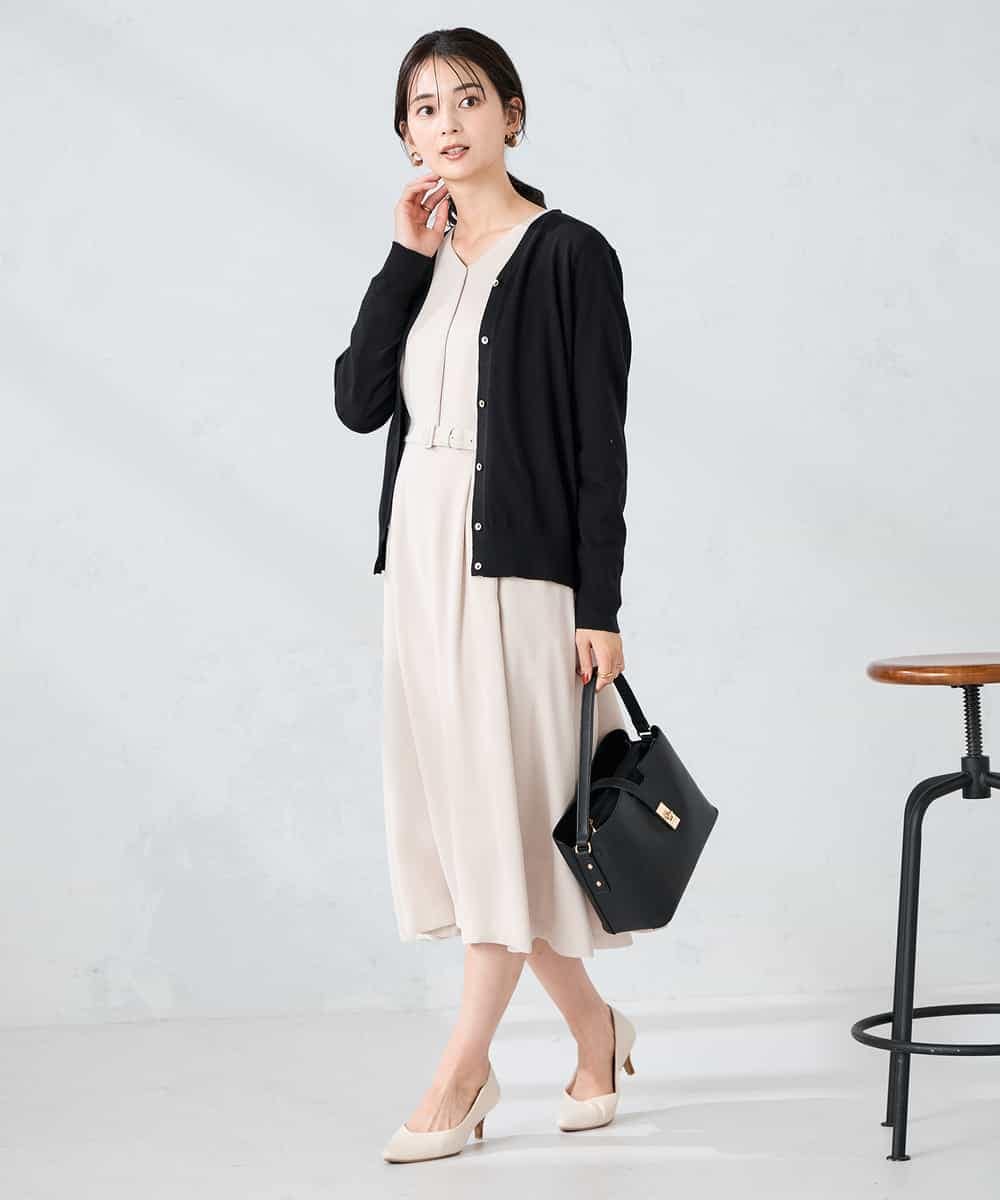 K2CAD41049 a.v.v(アー・ヴェ・ヴェ) 【洗える】Vネック美ラクるカーディガン レッド