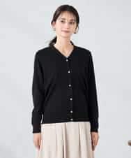 K2CAD41049 a.v.v(アー・ヴェ・ヴェ) 【洗える】Vネック美ラクるカーディガン レッド