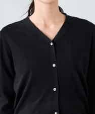 K2CAD41049 a.v.v(アー・ヴェ・ヴェ) 【洗える】Vネック美ラクるカーディガン レッド