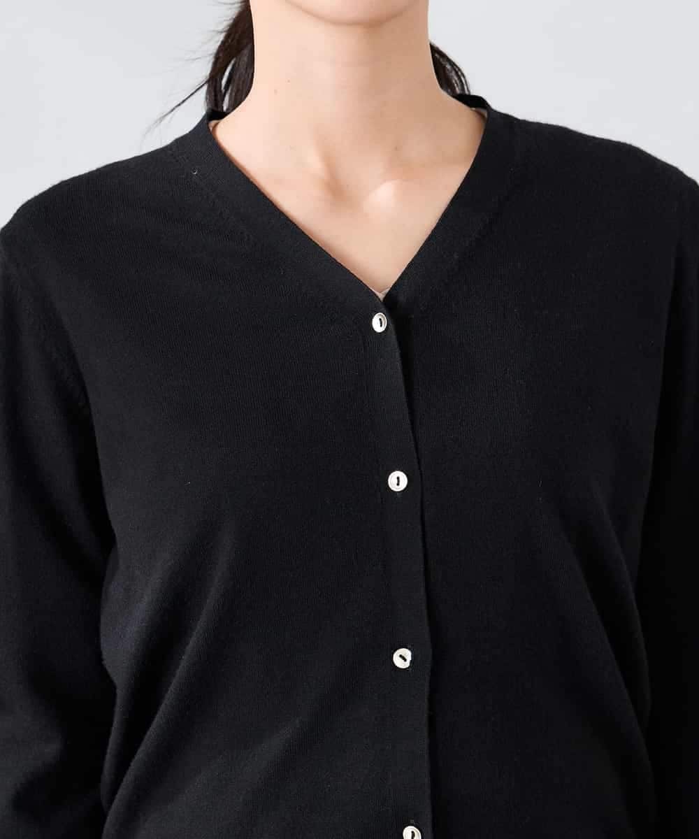 K2CAD41049 a.v.v(アー・ヴェ・ヴェ) 【洗える】Vネック美ラクるカーディガン レッド