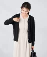 K2CAD41049 a.v.v(アー・ヴェ・ヴェ) 【洗える】Vネック美ラクるカーディガン ブラック