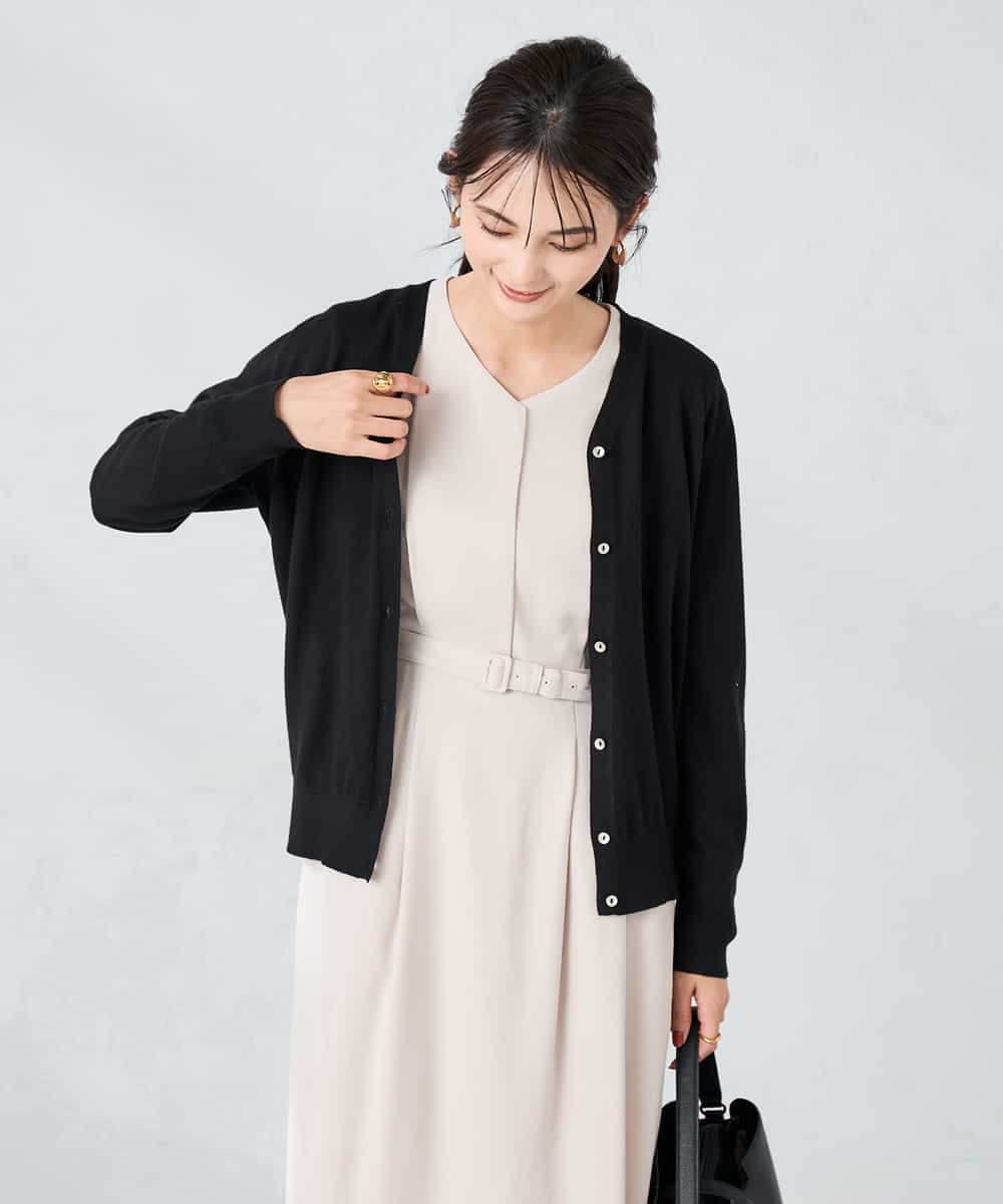 K2CAD41049 a.v.v 【洗える】Vネック美ラクるカーディガン