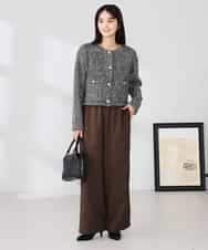 K2CBD16079 a.v.v(アー・ヴェ・ヴェ) ツイードニットジャケット ブラック